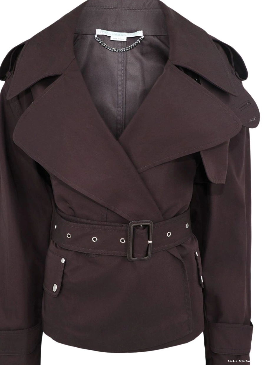 Cheap trench cropped McCartney Women jacket Stella belted 0425